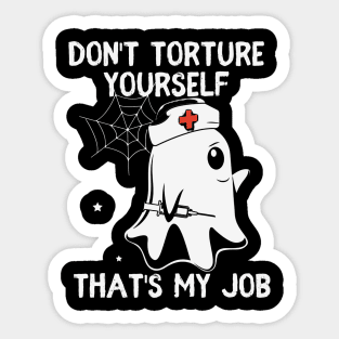 Scary Nurse Ghost Sticker